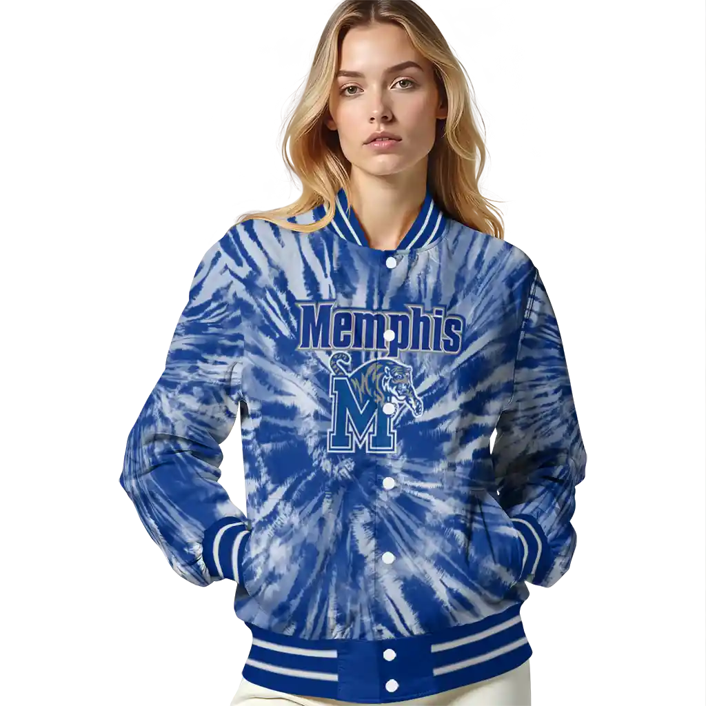 memphis tigers dynamic rings blue varsity jacket latest model memphis tigers dynamic rings blue varsity jacket latest model