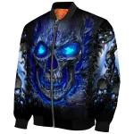 memphis tigers inferno skull blue black bomber jacket best selling