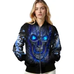 memphis tigers inferno skull blue black bomber jacket best selling