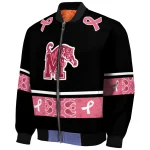 memphis tigers pink ribbon black pink bomber jacket best selling