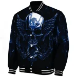 memphis tigers skull bite blue black varsity jacket best selling