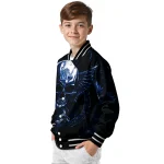 memphis tigers skull bite blue black varsity jacket best selling