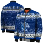 memphis tigers snowy pines blue bomber jacket best selling