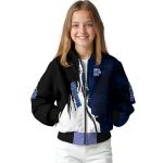 memphis tigers torn texture print blue black bomber jacket best selling