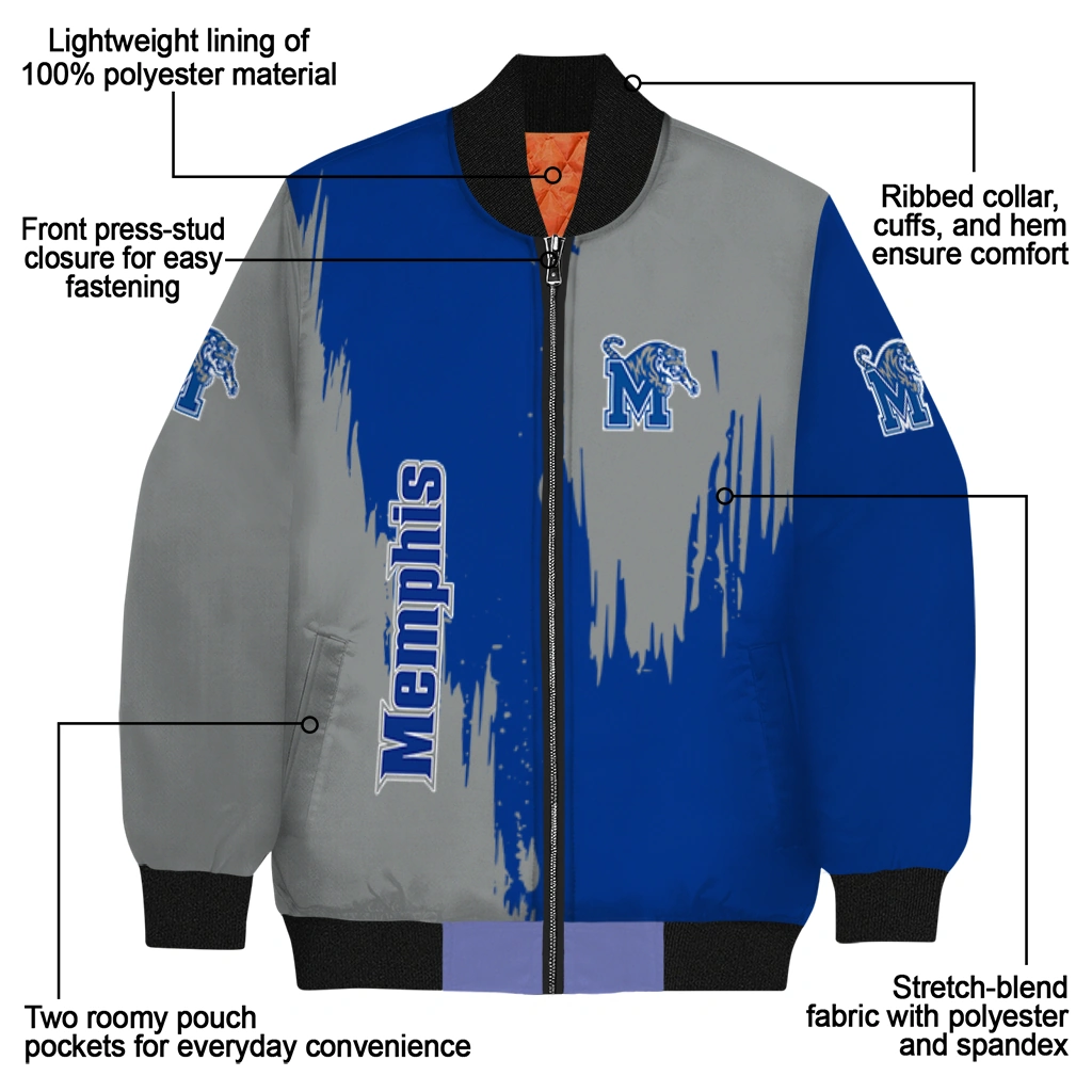 memphis tigers urban mark blue bomber jacket new arrival memphis tigers urban mark blue bomber jacket new arrival