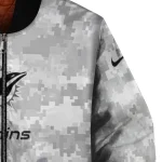 miami dolphins gray camouflage gray bomber jacket best selling