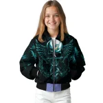 miami dolphins skull bite aqua black bomber jacket best selling