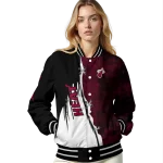 miami heat edgy scratch effect red black varsity jacket best selling