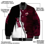 miami heat edgy scratch effect red black varsity jacket best selling