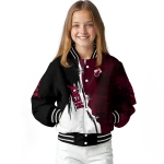 miami heat edgy scratch effect red black varsity jacket best selling