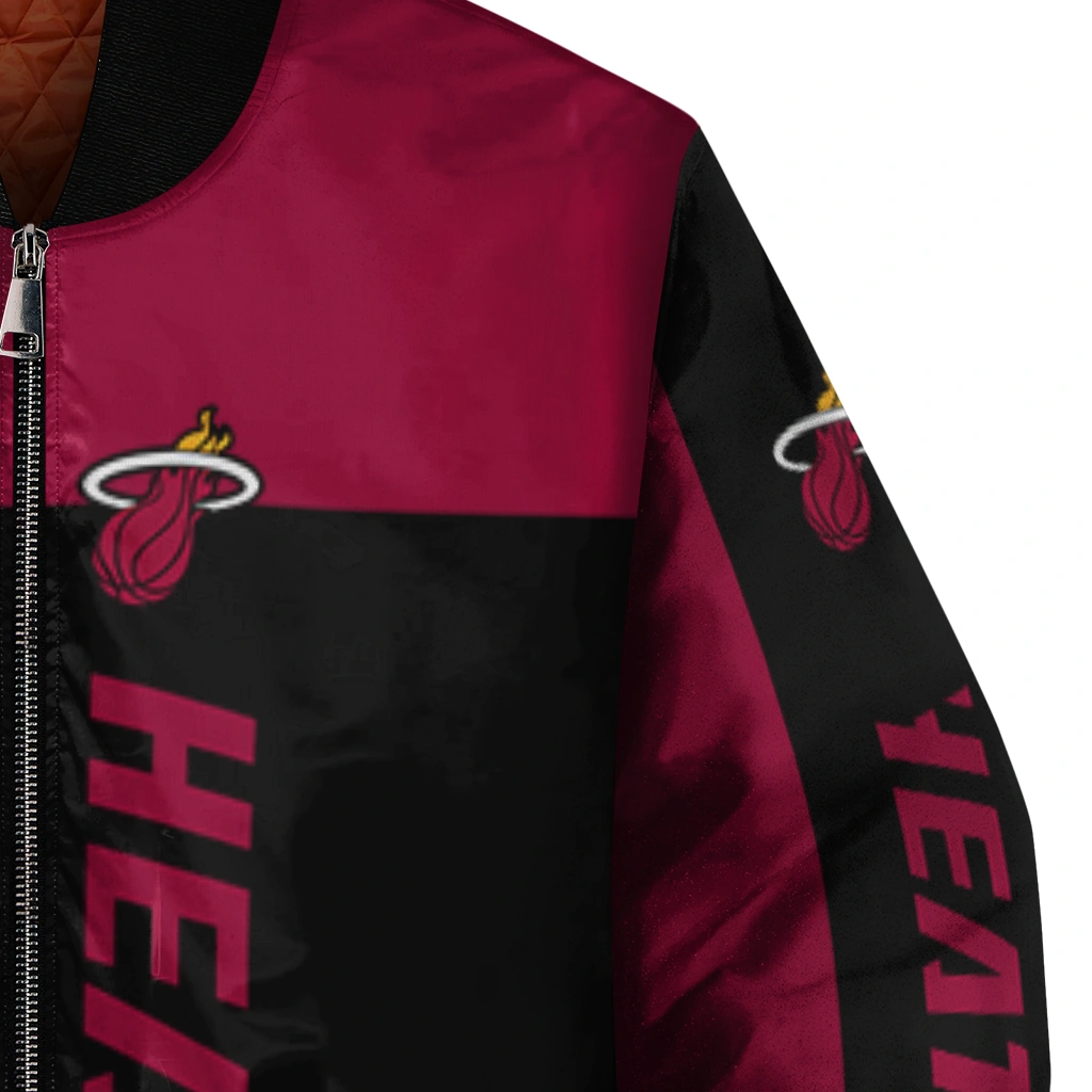 miami heat intricate skull red black bomber jacket premium grade miami heat intricate skull red black bomber jacket premium grade