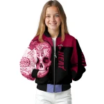 miami heat intricate skull red black bomber jacket best selling