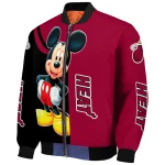 miami heat mickey mouse red bomber jacket best selling