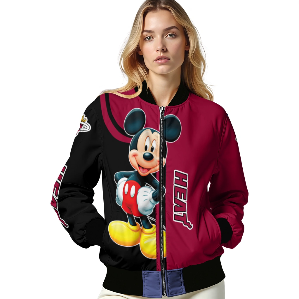 miami heat mickey mouse red bomber jacket latest model miami heat mickey mouse red bomber jacket latest model
