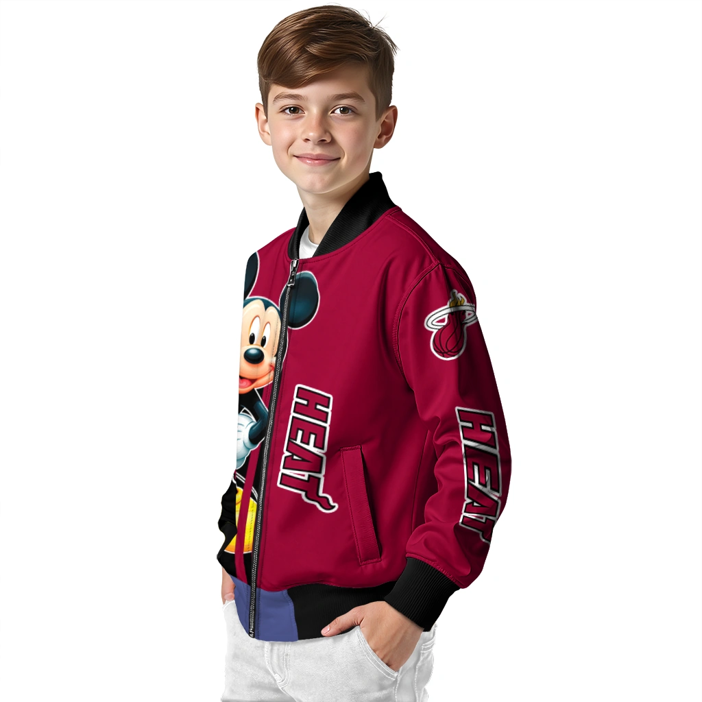 miami heat mickey mouse red bomber jacket trendy miami heat mickey mouse red bomber jacket trendy