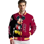 miami heat mickey mouse red varsity jacket best selling