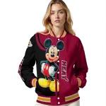 miami heat mickey mouse red varsity jacket best selling