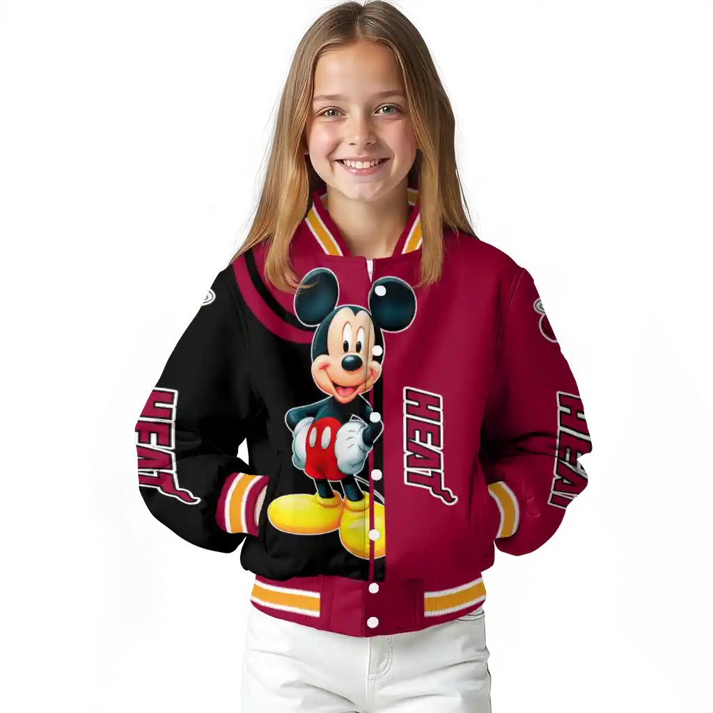 miami heat mickey mouse red varsity jacket top rated miami heat mickey mouse red varsity jacket top rated