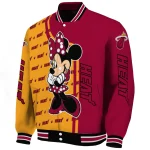 miami heat minnie mouse red varsity jacket best selling