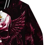 miami heat skull bite red black varsity jacket best selling