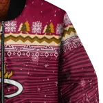 miami heat snowy pines red bomber jacket best selling