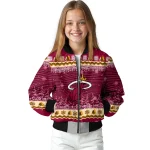 miami heat snowy pines red bomber jacket best selling