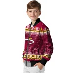 miami heat snowy pines red bomber jacket best selling
