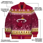 miami heat snowy pines red varsity jacket best selling