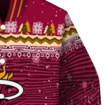 miami heat snowy pines red varsity jacket best selling