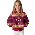 miami heat snowy pines red varsity jacket best selling