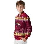 miami heat snowy pines red varsity jacket best selling