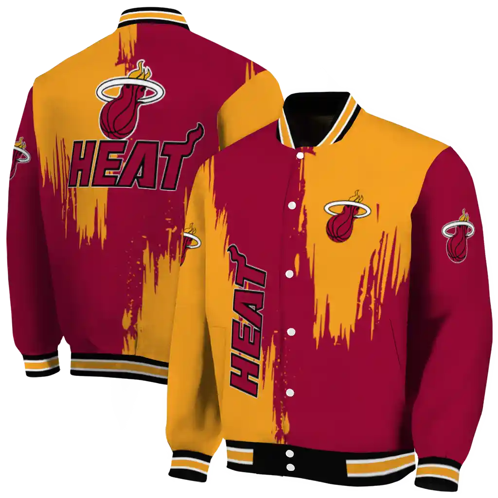 miami heat urban mark red varsity jacket fashion forward miami heat urban mark red varsity jacket fashion forward
