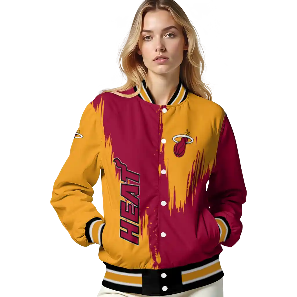 miami heat urban mark red varsity jacket latest model miami heat urban mark red varsity jacket latest model