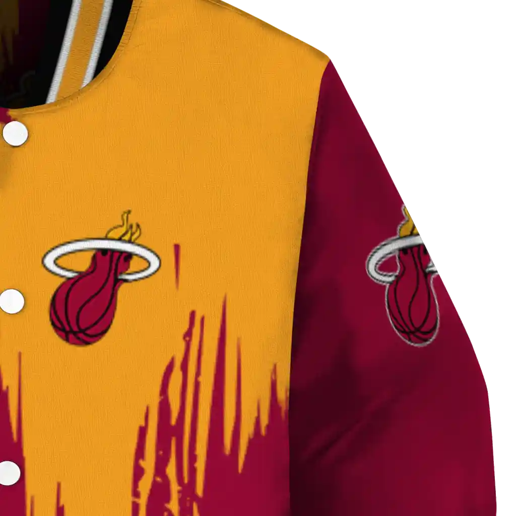 miami heat urban mark red varsity jacket premium grade miami heat urban mark red varsity jacket premium grade