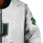 miami hurricanes clovers pattern white green bomber jacket best selling
