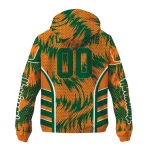 miami hurricanes dynamic heat wave orange windbreaker jacket best selling