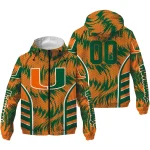 miami hurricanes dynamic heat wave orange windbreaker jacket best selling
