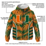 miami hurricanes dynamic heat wave orange windbreaker jacket best selling