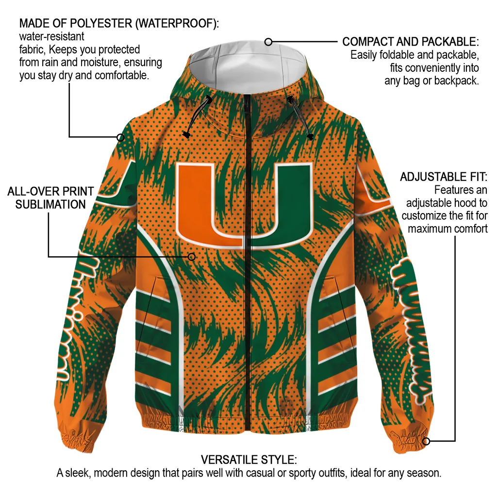 miami hurricanes dynamic heat wave orange windbreaker jacket new arrival miami hurricanes dynamic heat wave orange windbreaker jacket new arrival