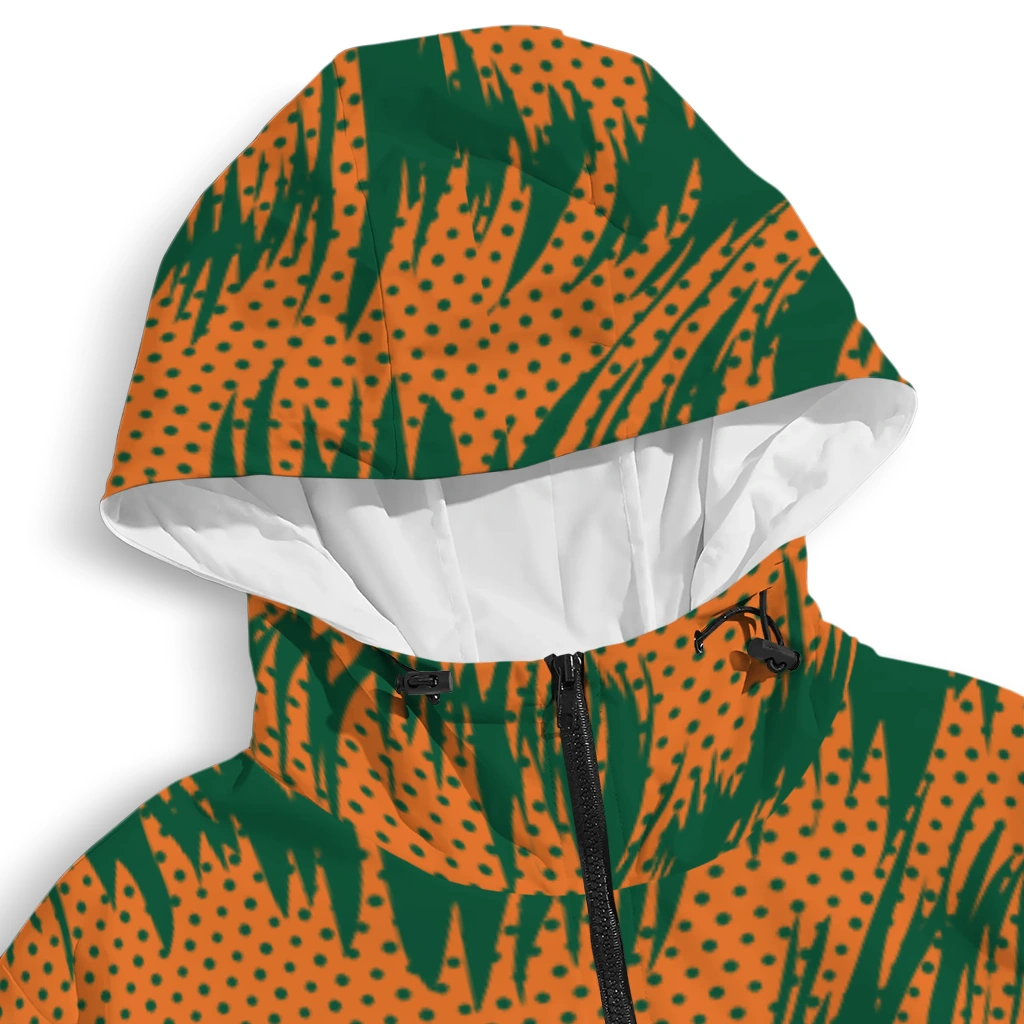 miami hurricanes dynamic heat wave orange windbreaker jacket premium grade miami hurricanes dynamic heat wave orange windbreaker jacket premium grade
