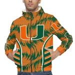 miami hurricanes dynamic heat wave orange windbreaker jacket best selling
