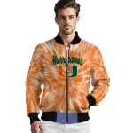 miami hurricanes dynamic rings orange bomber jacket best selling