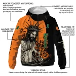 miami hurricanes jesus roses orange black windbreaker jacket best selling