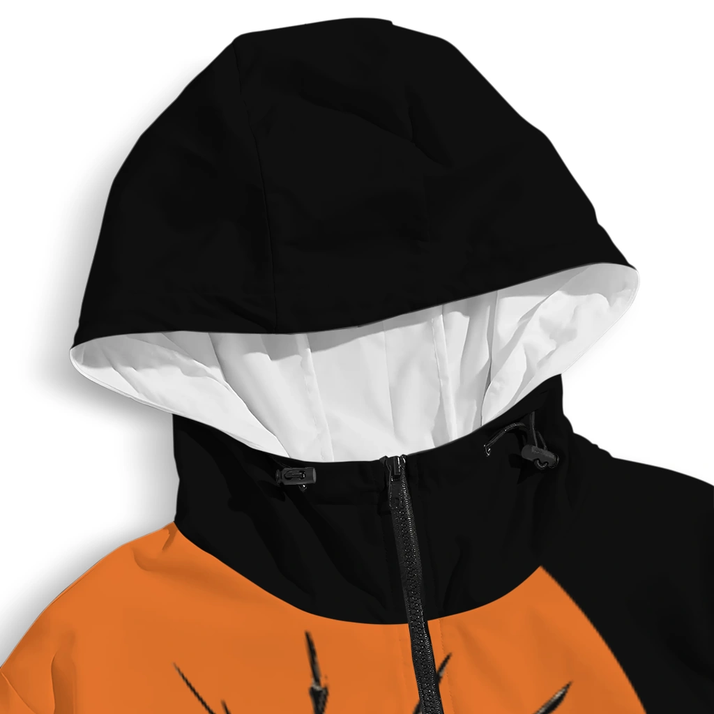 miami hurricanes jesus roses orange black windbreaker jacket premium grade miami hurricanes jesus roses orange black windbreaker jacket premium grade