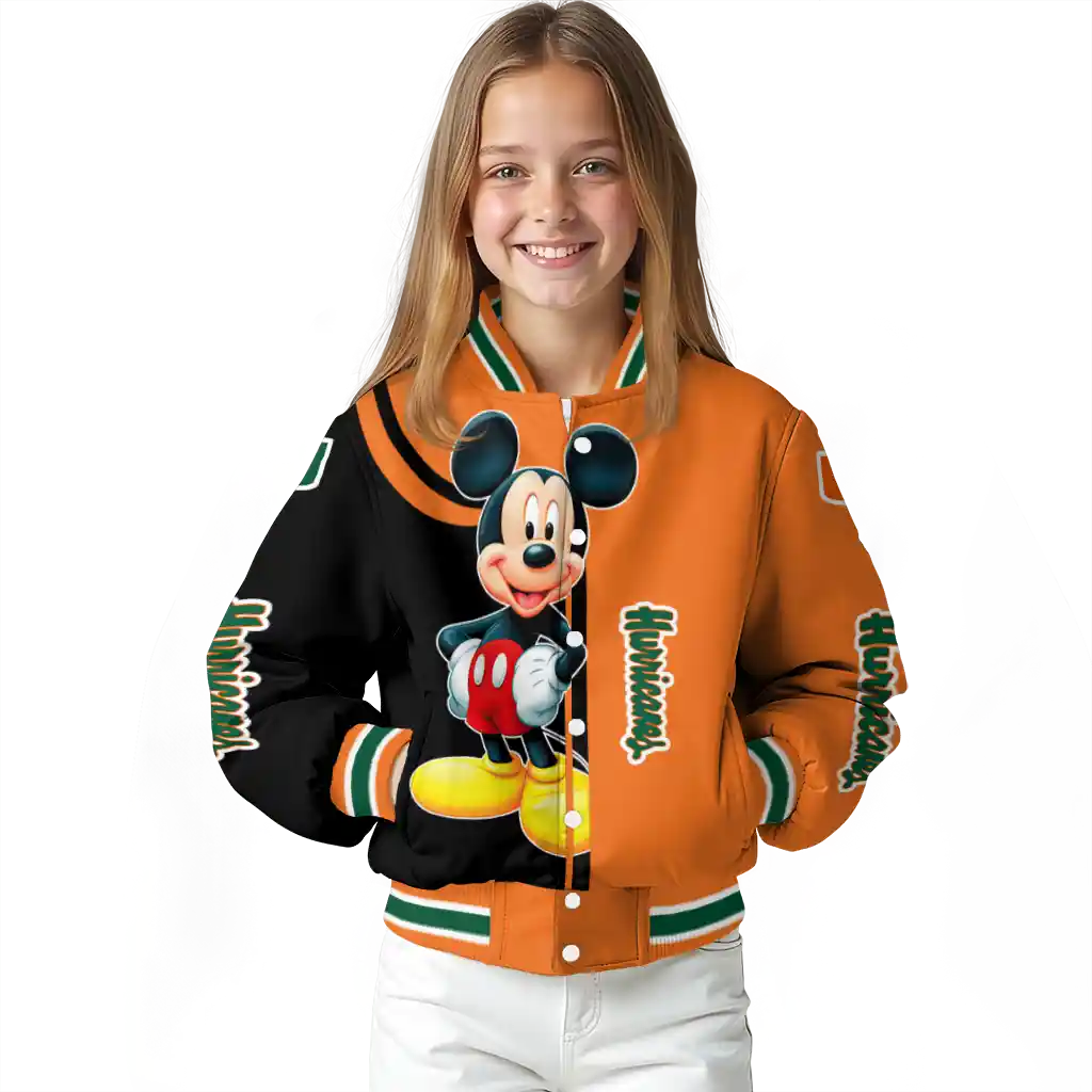 miami hurricanes mickey mouse orange varsity jacket top rated miami hurricanes mickey mouse orange varsity jacket top rated