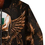 miami hurricanes skull bite orange black bomber jacket best selling