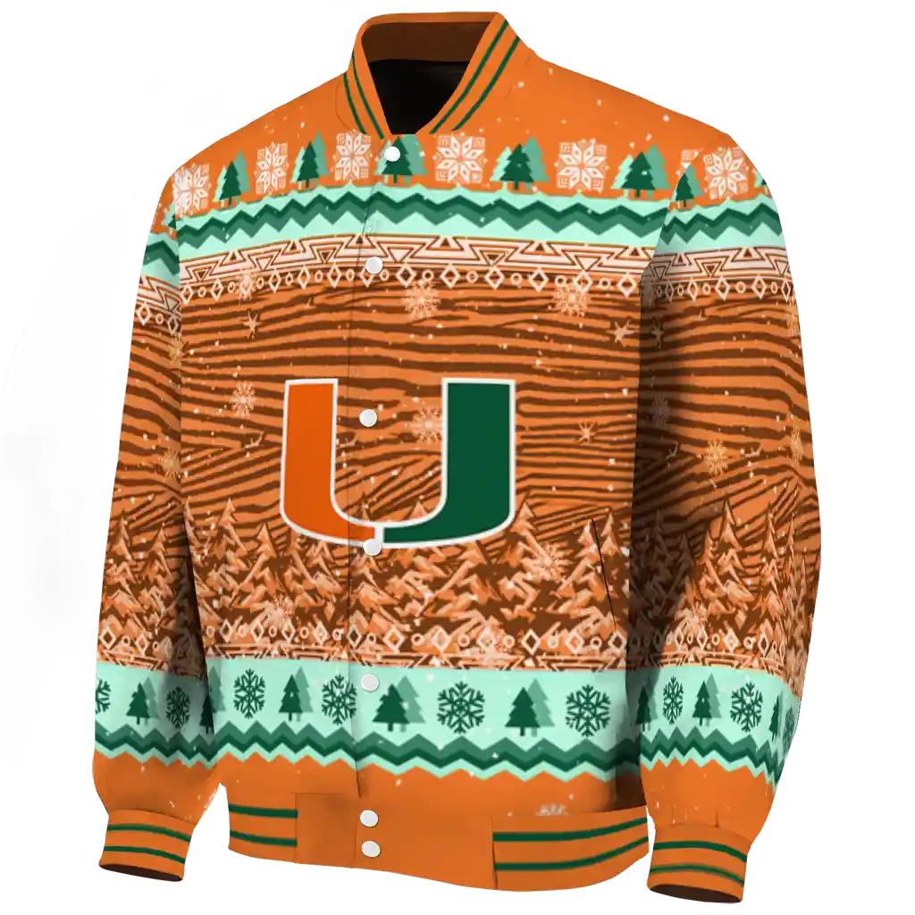 miami hurricanes snowy pines orange varsity jacket best selling miami hurricanes snowy pines orange varsity jacket best selling