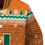 miami hurricanes snowy pines orange varsity jacket best selling