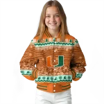 miami hurricanes snowy pines orange varsity jacket best selling