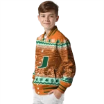 miami hurricanes snowy pines orange varsity jacket best selling